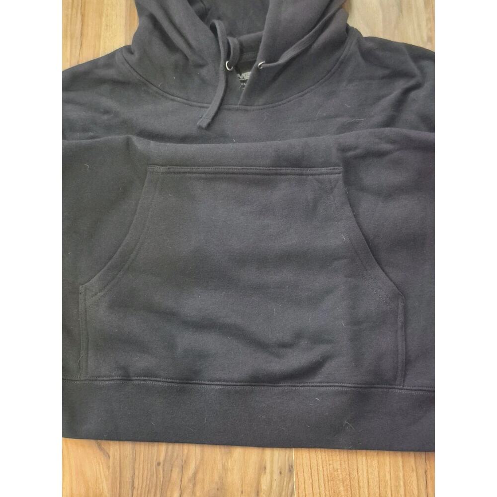 Getweird Anime Graphic Hoodie Black Blue Logo Mens XXL Streetwear Sweatshirt S15 - Picture 4 of 8